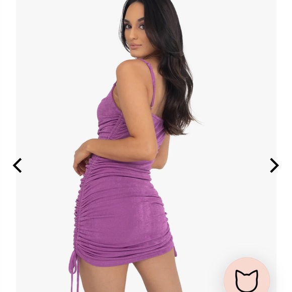 KITTENISH LILY SIDE TIE MINI DRESS SMALL - Picture 4 of 4